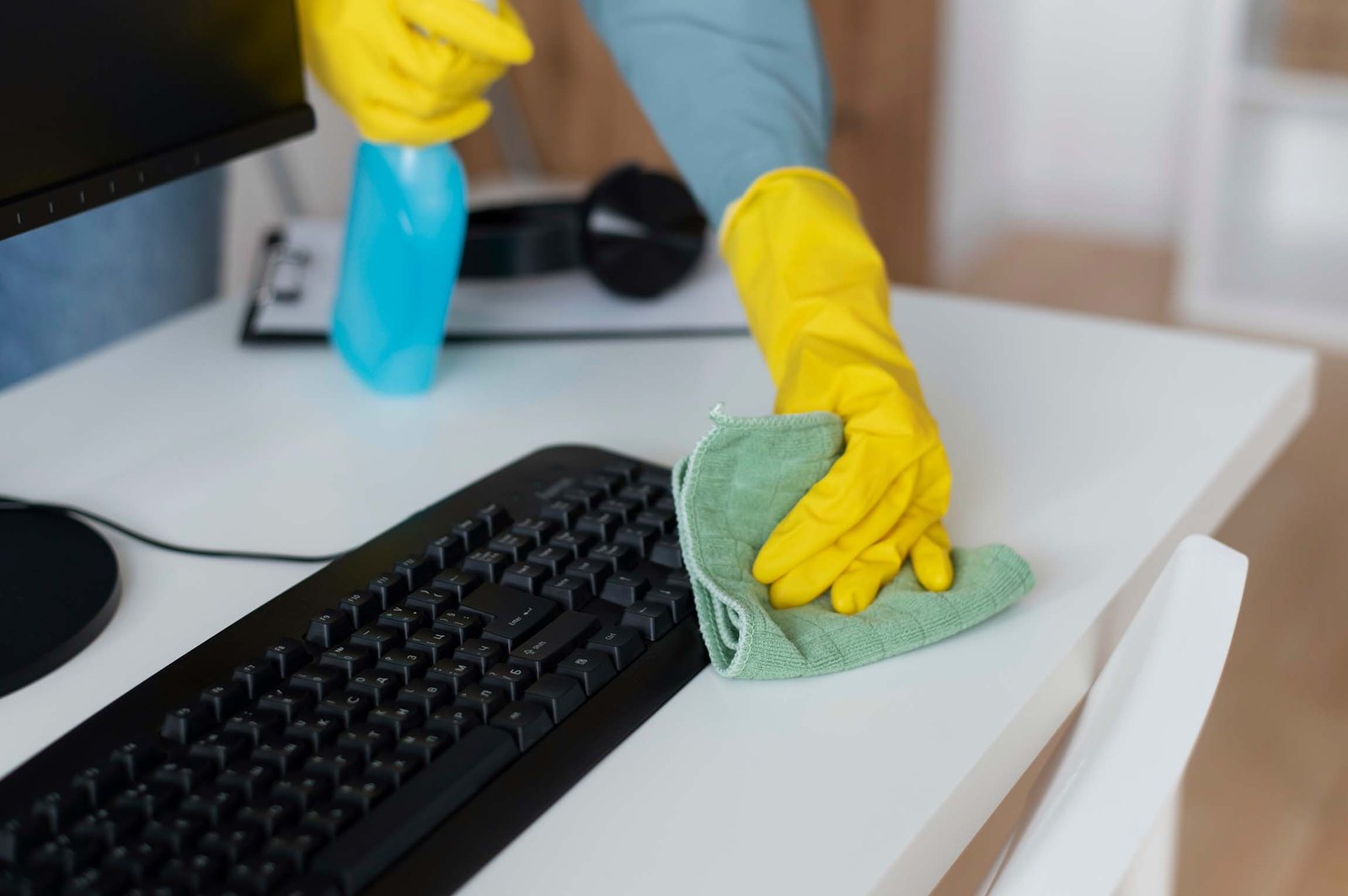 Kantoor bureau schoonmaken als schoonmaakdienst